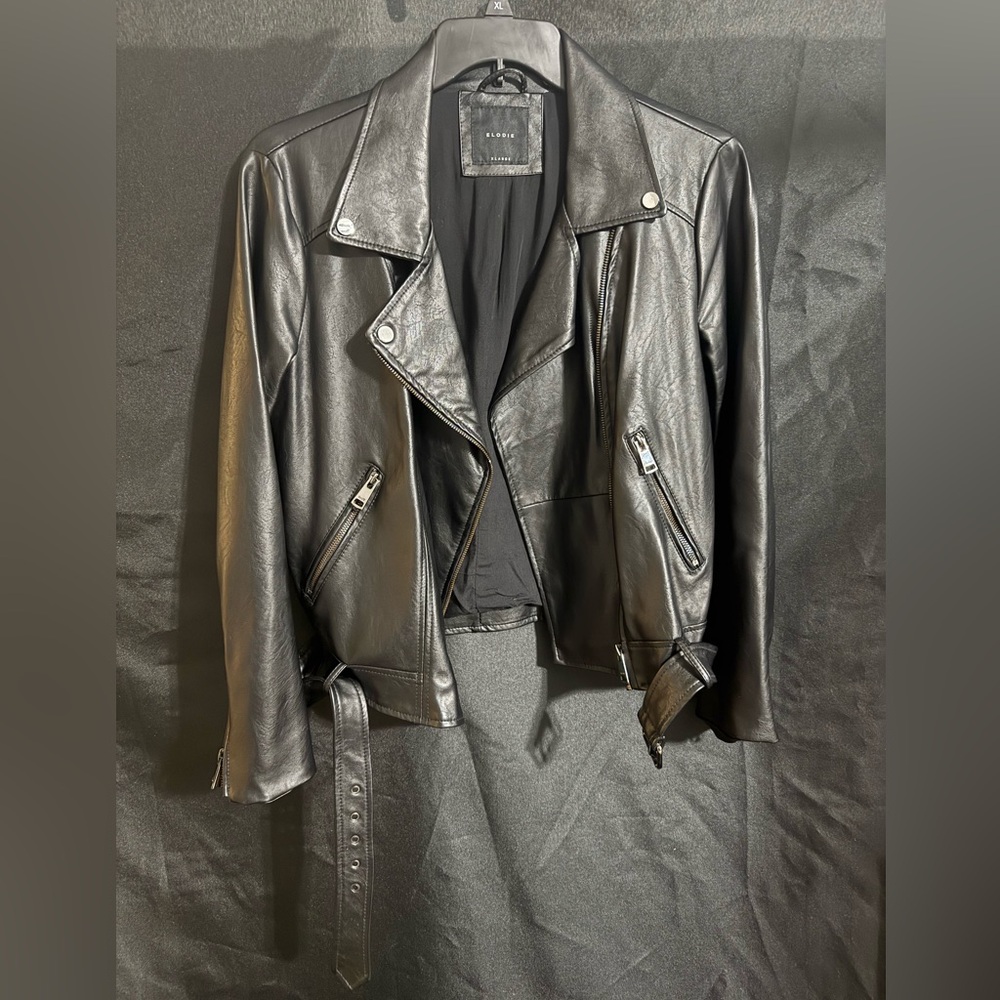 Elodie Sleek Black Leather Jacket